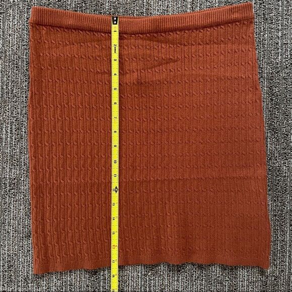 BB Dakota Steve Madden Cable Knit Rust Orange Mini Skirt M NWT - Picture 10 of 15